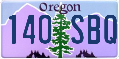 OR license plate 140SBQ