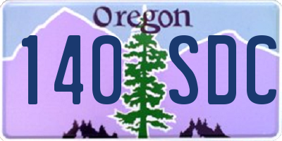 OR license plate 140SDC