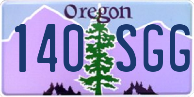 OR license plate 140SGG