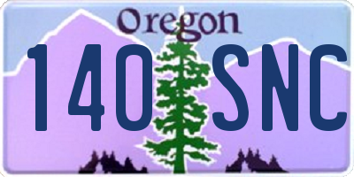 OR license plate 140SNC