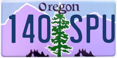 OR license plate 140SPU