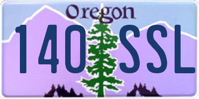 OR license plate 140SSL