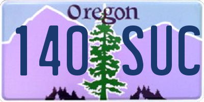 OR license plate 140SUC