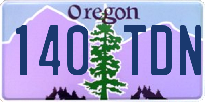 OR license plate 140TDN