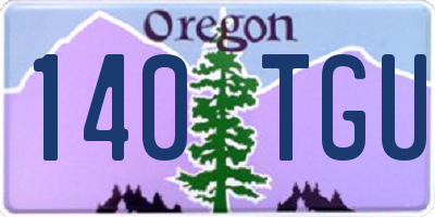 OR license plate 140TGU