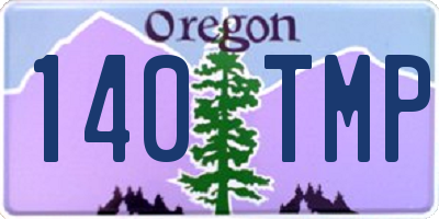 OR license plate 140TMP