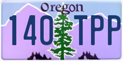 OR license plate 140TPP