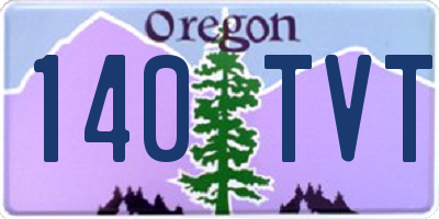 OR license plate 140TVT