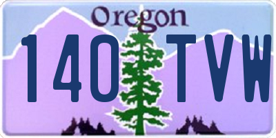 OR license plate 140TVW