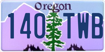 OR license plate 140TWB