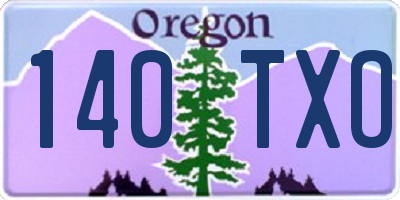 OR license plate 140TXO