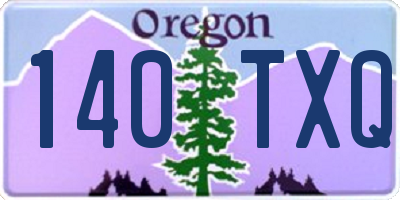 OR license plate 140TXQ