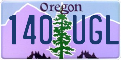 OR license plate 140UGL