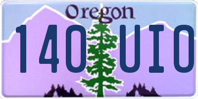 OR license plate 140UIO