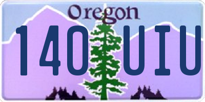 OR license plate 140UIU