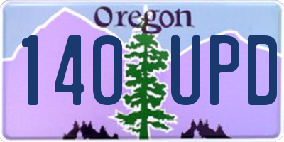 OR license plate 140UPD