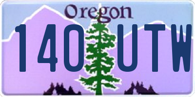 OR license plate 140UTW