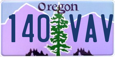 OR license plate 140VAV