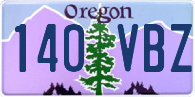 OR license plate 140VBZ