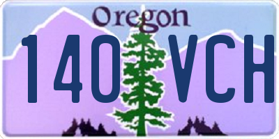 OR license plate 140VCH