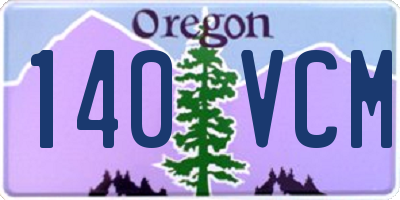 OR license plate 140VCM
