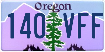 OR license plate 140VFF