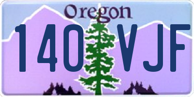 OR license plate 140VJF