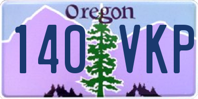OR license plate 140VKP