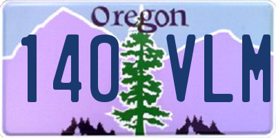 OR license plate 140VLM