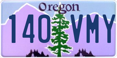 OR license plate 140VMY