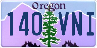OR license plate 140VNI