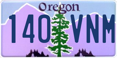OR license plate 140VNM