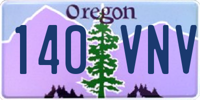 OR license plate 140VNV
