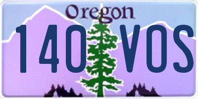 OR license plate 140VOS