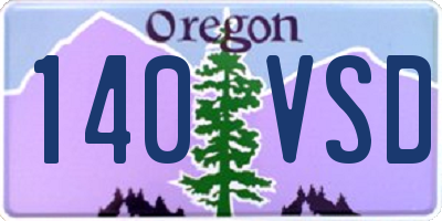 OR license plate 140VSD