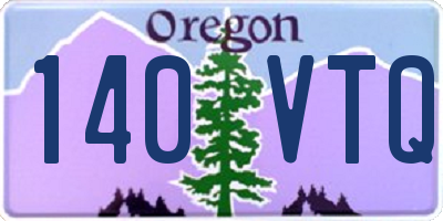 OR license plate 140VTQ