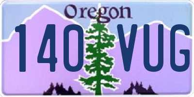 OR license plate 140VUG