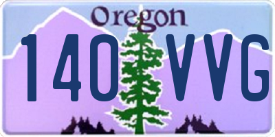 OR license plate 140VVG