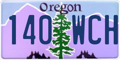 OR license plate 140WCH
