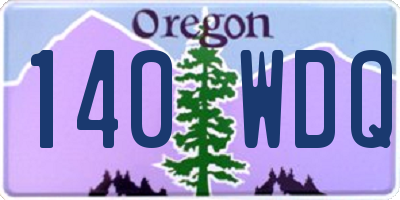 OR license plate 140WDQ