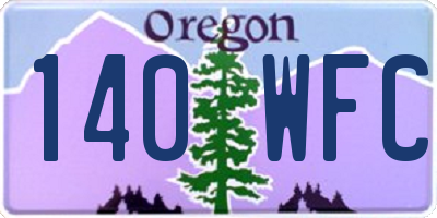 OR license plate 140WFC
