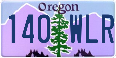 OR license plate 140WLR