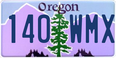 OR license plate 140WMX