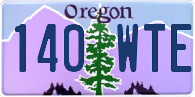 OR license plate 140WTE
