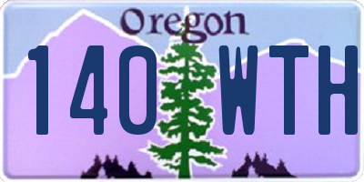 OR license plate 140WTH