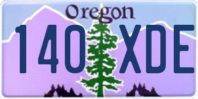 OR license plate 140XDE