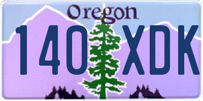 OR license plate 140XDK