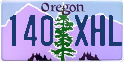 OR license plate 140XHL