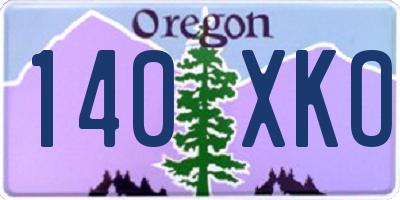 OR license plate 140XKO