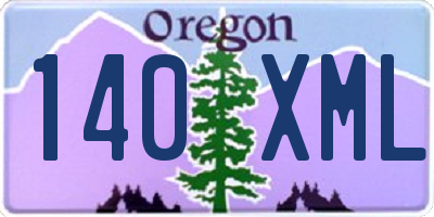 OR license plate 140XML